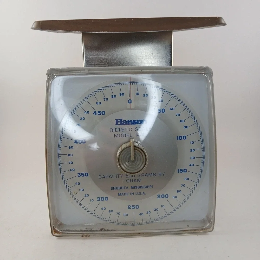 Vintage Hanson Model 1440 500 Gram Dietetic Scale Country Kitchen Decor